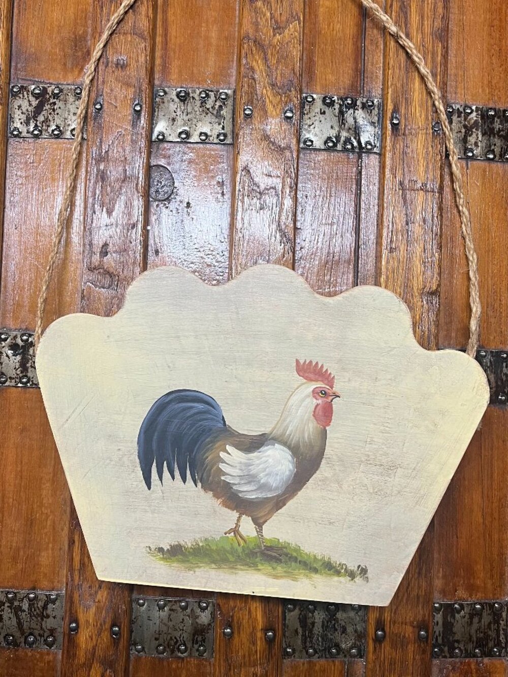 Rustic Rooster Wooden Vintage Box by Three Hands Corp.